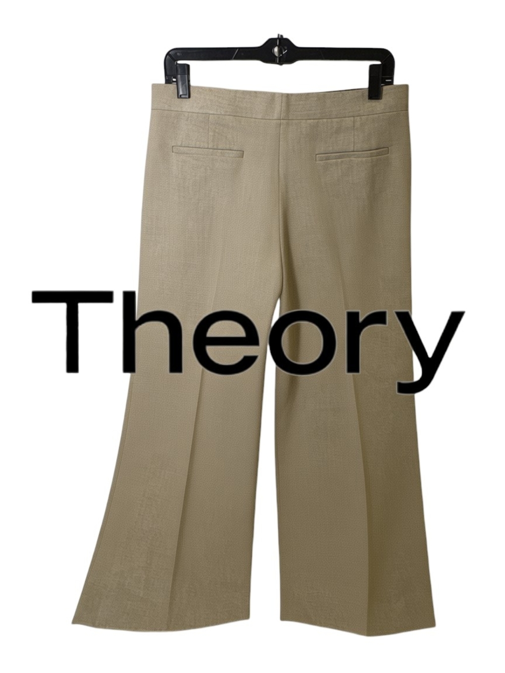 Theory Grinetta Wide Leg 100% Linen Pants in Flax (Beige) - Picture 6 of 9